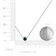 3 - Merilyn 4.00 mm Round Blue Diamond Bezel Set Solitaire Pendant 