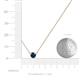 3 - Merilyn 4.40 mm Round Blue Diamond Bezel Set Solitaire Pendant 