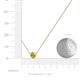 3 - Merilyn 4.40 mm Round Yellow Diamond Bezel Set Solitaire Pendant 