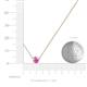 3 - Merilyn 4.40 mm Round Pink Sapphire Bezel Set Solitaire Pendant 