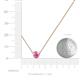 3 - Merilyn 5.00 mm Round Lab Created Pink Sapphire Bezel Set Solitaire Pendant 
