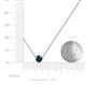 3 - Merilyn 5.00 mm Round Blue Diamond Bezel Set Solitaire Pendant 