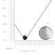 3 - Merilyn 5.00 mm Round Blue Sapphire Bezel Set Solitaire Pendant 