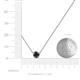 3 - Merilyn 5.00 mm Round Black Diamond Bezel Set Solitaire Pendant 