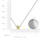 3 - Merilyn 5.00 mm Round Lab Created Yellow Sapphire Bezel Set Solitaire Pendant 