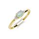 3 - Vera 6x4 mm Oval Shape Opal and Round Diamond Promise Ring 