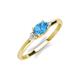 3 - Vera 6x4 mm Oval Shape Blue Topaz and Round Diamond Promise Ring 