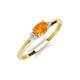 3 - Vera 6x4 mm Oval Shape Citrine and Round Diamond Promise Ring 