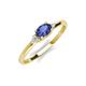 3 - Vera 6x4 mm Oval Shape Iolite and Round Diamond Promise Ring 