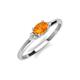 3 - Vera 6x4 mm Oval Shape Citrine and Round Diamond Promise Ring 