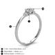 4 - Vera 6x4 mm Oval Shape Lab Grown Diamond and Round Diamond Promise Ring 