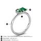 5 - Nadya Pear Shape Lab Created Alexandrite & Emerald Shape Emerald 2 Stone Duo Ring 