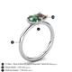 5 - Nadya Pear Shape Lab Created Alexandrite & Emerald Shape Smoky Quartz 2 Stone Duo Ring 