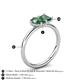 5 - Nadya Pear & Emerald Shape Lab Created Alexandrite 2 Stone Duo Ring 