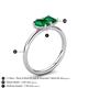 5 - Nadya Pear Shape Lab Created Emerald & Emerald Shape Emerald 2 Stone Duo Ring 