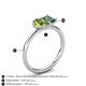5 - Nadya Pear Shape Peridot & Emerald Shape Lab Created Alexandrite 2 Stone Duo Ring 