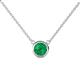1 - Merilyn 6.00 mm Round Emerald Bezel Set Solitaire Pendant 