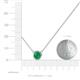 3 - Merilyn 6.00 mm Round Emerald Bezel Set Solitaire Pendant 