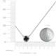 3 - Merilyn 6.00 mm Round Black Diamond Bezel Set Solitaire Pendant 