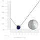 3 - Merilyn 6.00 mm Round Blue Sapphire Bezel Set Solitaire Pendant 