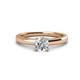 1 - Kyle 6.50 mm Round Forever Brilliant Moissanite Solitaire Engagement Ring 