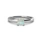 1 - Kyle 6.00 mm Round Opal Solitaire Engagement Ring 