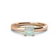 1 - Kyle 6.00 mm Round Opal Solitaire Engagement Ring 