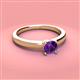 3 - Kyle 6.50 mm Round Amethyst Solitaire Engagement Ring 