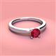 3 - Kyle 6.00 mm Round Ruby Solitaire Engagement Ring 