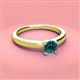 3 - Kyle 6.00 mm Round Blue Diamond Solitaire Engagement Ring 