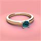 3 - Kyle 6.00 mm Round Blue Diamond Solitaire Engagement Ring 