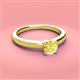 3 - Kyle 6.00 mm Round Lab Created Yellow Sapphire Solitaire Engagement Ring 