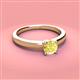 3 - Kyle 6.00 mm Round Lab Created Yellow Sapphire Solitaire Engagement Ring 