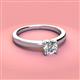 3 - Kyle 6.50 mm Round Forever One Moissanite Solitaire Engagement Ring 