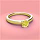 3 - Kyle 6.00 mm Round Yellow Diamond Solitaire Engagement Ring 