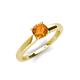 4 - Kyle 6.50 mm Round Citrine Solitaire Engagement Ring 