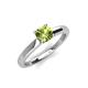 4 - Kyle 6.50 mm Round Peridot Solitaire Engagement Ring 