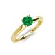 4 - Kyle 6.00 mm Round Emerald Solitaire Engagement Ring 
