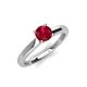 4 - Kyle 6.00 mm Round Ruby Solitaire Engagement Ring 