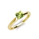 4 - Kyle 6.50 mm Round Peridot Solitaire Engagement Ring 