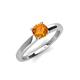 4 - Kyle 6.50 mm Round Citrine Solitaire Engagement Ring 