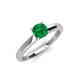 4 - Kyle 6.00 mm Round Emerald Solitaire Engagement Ring 