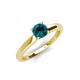 4 - Kyle 6.00 mm Round Blue Diamond Solitaire Engagement Ring 