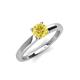 4 - Kyle 6.00 mm Round Lab Created Yellow Sapphire Solitaire Engagement Ring 