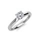4 - Kyle 6.50 mm Round Forever One Moissanite Solitaire Engagement Ring 