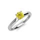 4 - Kyle 6.00 mm Round Yellow Diamond Solitaire Engagement Ring 