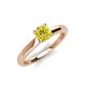 4 - Kyle 6.00 mm Round Yellow Diamond Solitaire Engagement Ring 