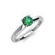 4 - Kyle 6.50 mm Round Lab Created Alexandrite Solitaire Engagement Ring 