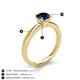 5 - Kyle 6.00 mm Round Blue Sapphire Solitaire Engagement Ring 