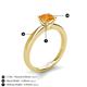 5 - Kyle 6.50 mm Round Citrine Solitaire Engagement Ring 